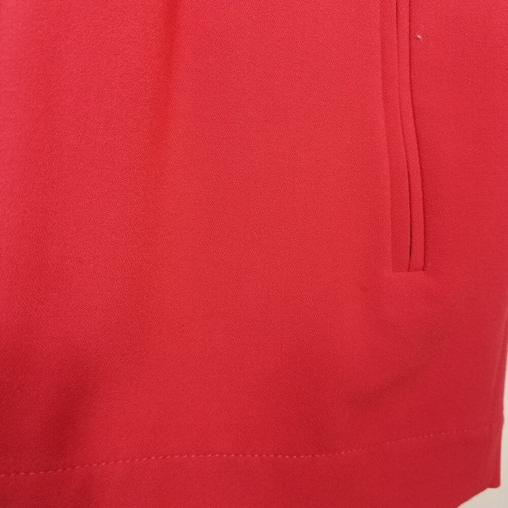 BCBGMAXAZRIA Gisele Bib Romper with Zipper Pockets Red Sheer Size XS $248 - Picture 7 of 11
